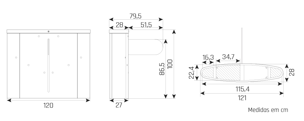 IDONIC TORN B107 - Desenho técnico