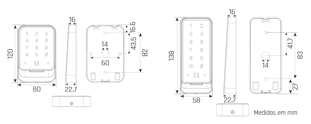 IDONIC AEON Série L5000 - Desenho técnico