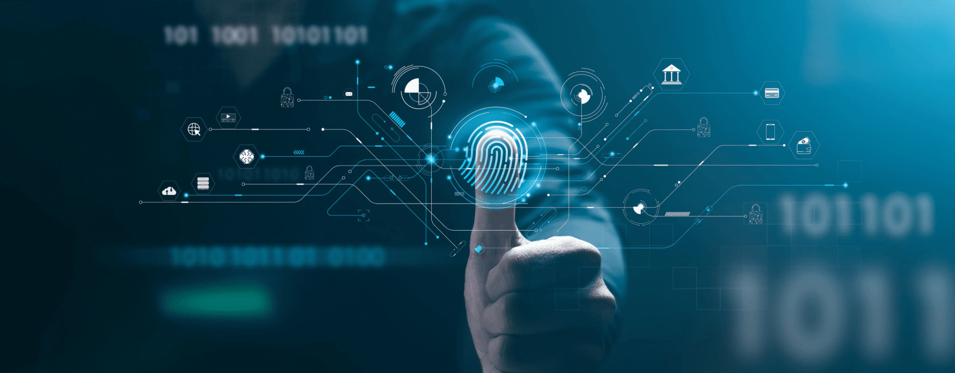Pessoa a verificar a biometria